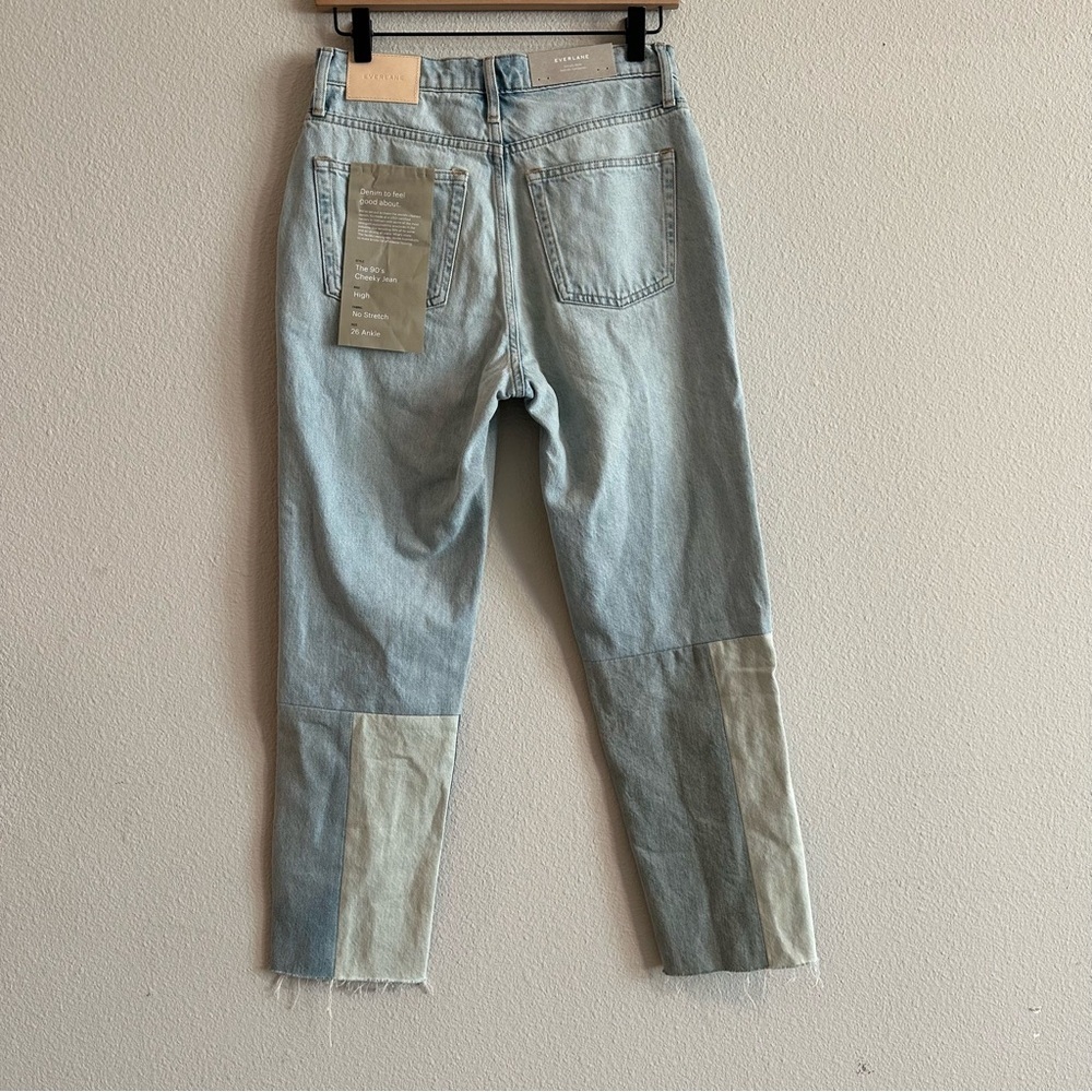Everlane Blue Ankle , the 90’s cheeky jeans Patchwork Design - Picture 6 of 12